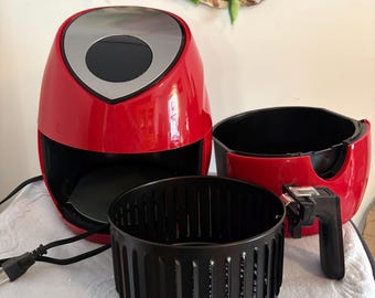 Vintage Brylane Home Air Fryer Candy Apple Red - Brand New In Original Box - Rare Collectible Countertop Small Kitchen Appliance