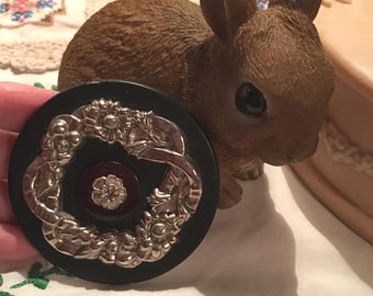 Vintage Handmade Artisan Compact Mirror for Purse