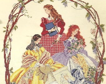 Rare Little Women Counted Cross Stitch Pattern, Four Sisters, 1996