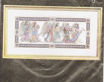 Wentzler Angel Procession Counted Cross Stitch Kit, Sealed Janlynn,Rare! 1992