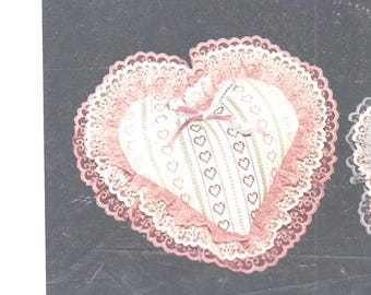 VICTORIAN HEART & LACE, Cross Stitch Heart Pillow kit, Sealed