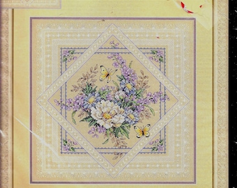 Dimensions FLOWERS AND LACE Counted Cross Stitch Kit, Mpn 35105,Sealed,Sandy Orton