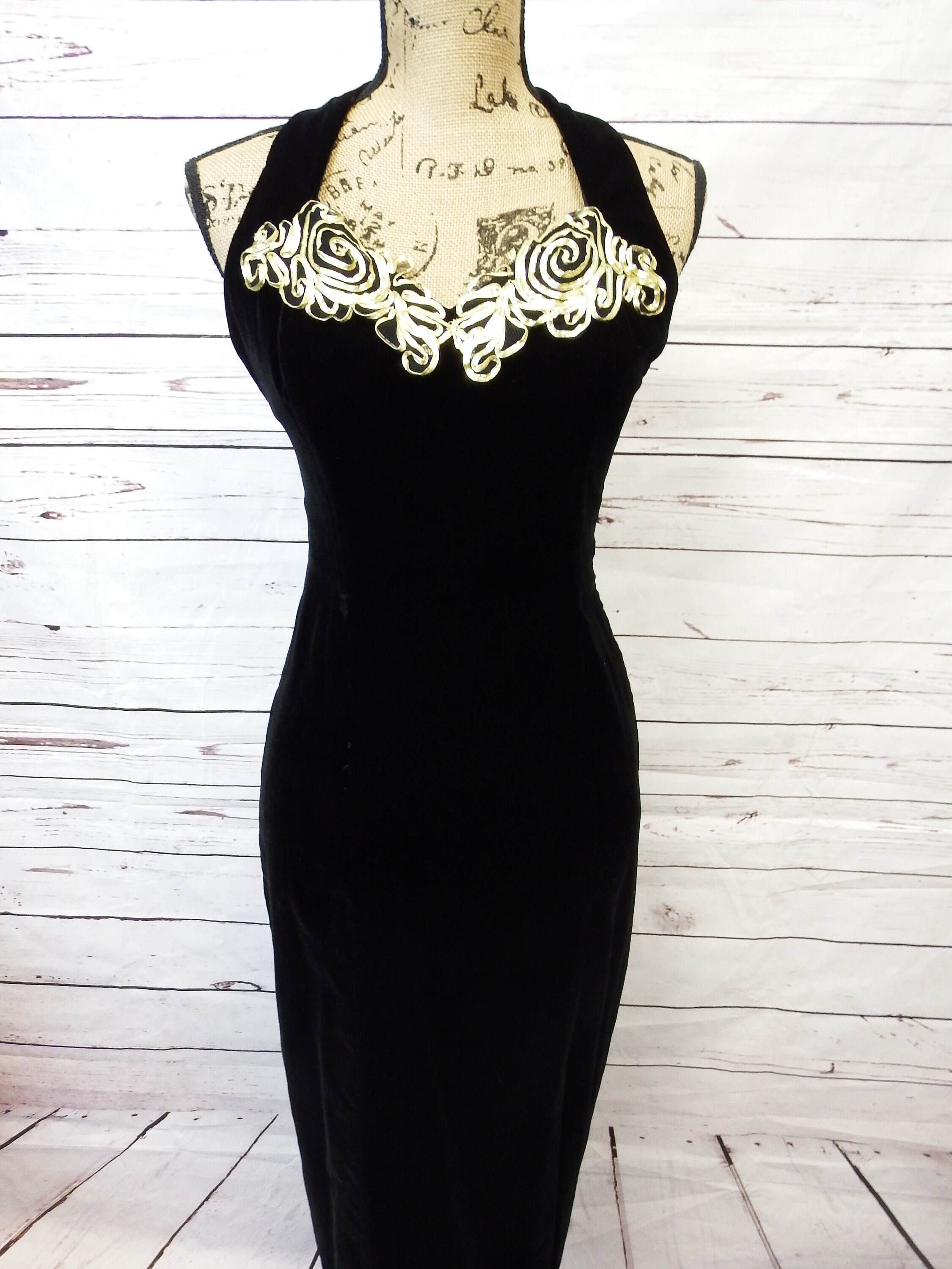 80s velvet dress