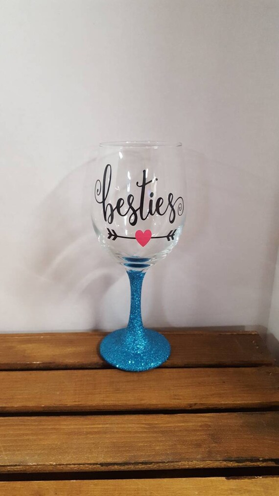 Home & Garden Stemless Wine Glass Besties Best Friend Stemmed Glassware