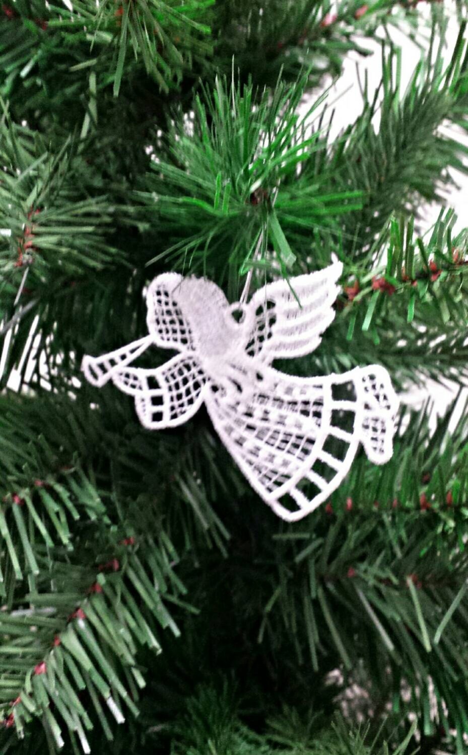 Set of 3 Free Standing Lace Ornament - Angel Christmas Ornament ...