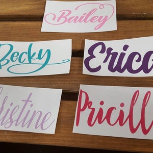 Custom Vinyl Decal Name, Name Decal, Personalized Vinyl Name Decal, Vinyl Name Decal, Laptop Decal, Wine Glass Decal, Custom Size Decal