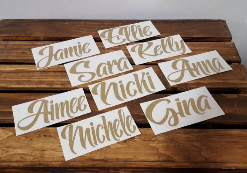 Custom Vinyl Decal Name Name Decal Personalized Vinyl Name Etsy