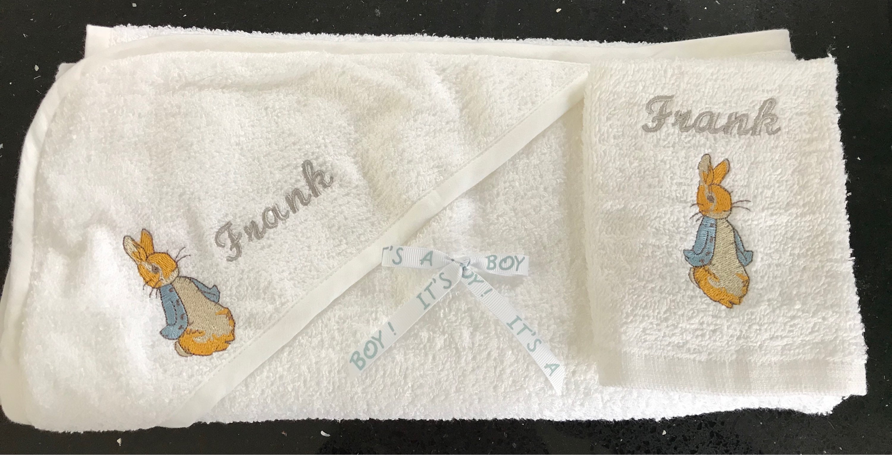 Peter Rabbit flopsy Baby Hooded Bath Towel Facecloth Set Etsy Ireland