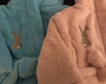 Personalised Name Baby Bath Robe 0-6 months