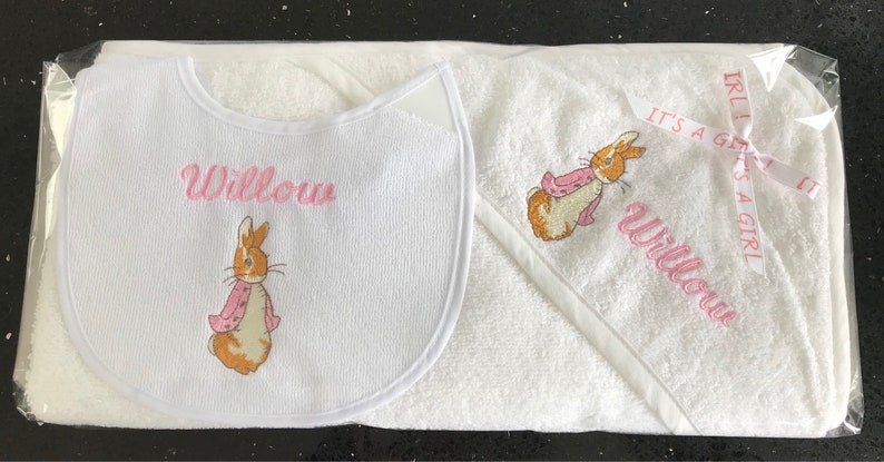 personalised baby towel set