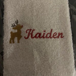 Reindeer Red Nose Face Cloth Unisex/Stocking Filler/Secret Santa/Personalised Face Cloth/Small Gift