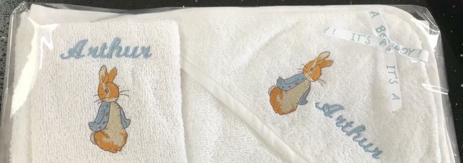 Peter Rabbit flopsy Baby Hooded Bath Towel Facecloth Set Etsy Ireland