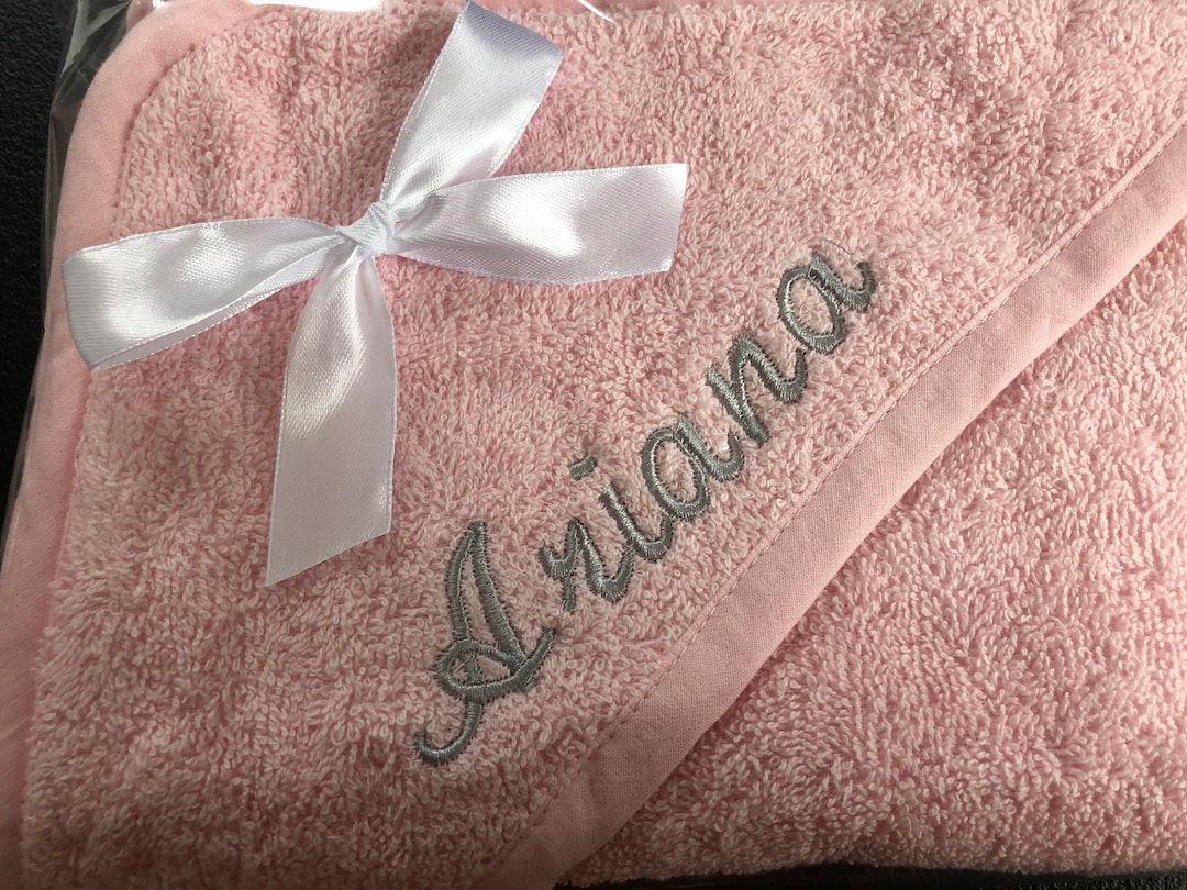 Personalised Embroidered Baby Hooded Towel Etsy UK