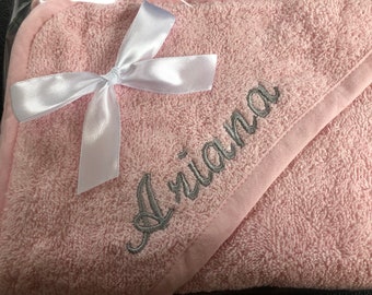 Personalised Embroidered Baby Hooded Towel