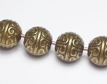 10pcs Antique Bronze Metal Spacer Beads 7mm - K02618