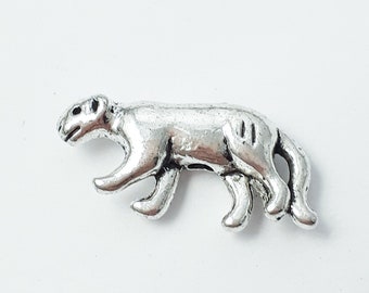 10pcs Panther Metal Beads Antique Silver 19x9mm - B0104739