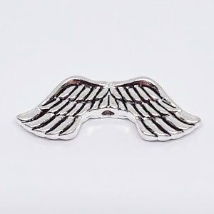 10pcs Angel Wing Beads Antique Silver 21x8mm - B730620