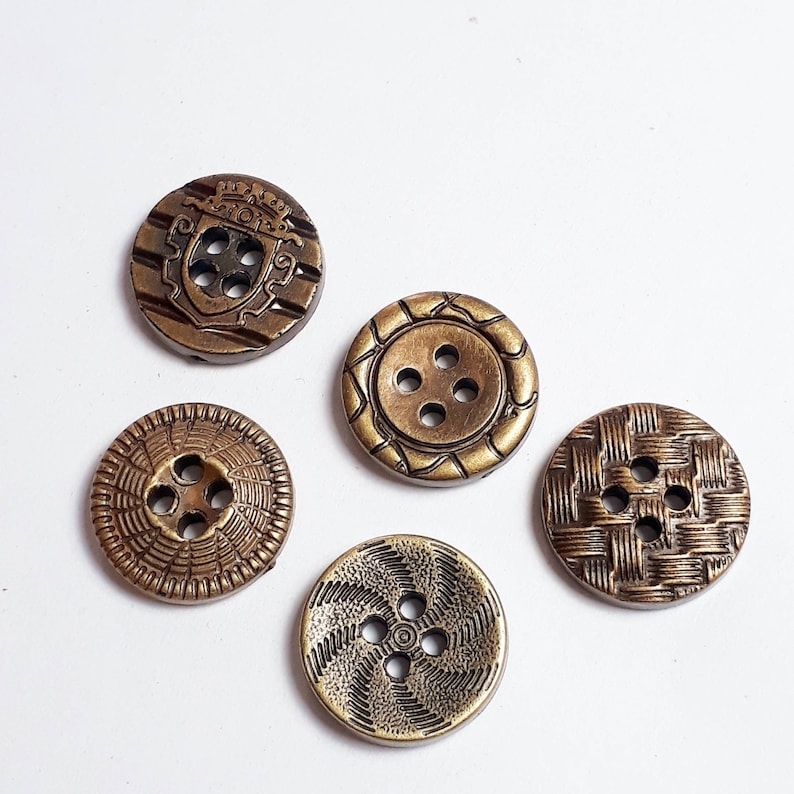 BULK 200pcs Bronze Acrylic Patterned Sewing Buttons 4 Hole Etsy