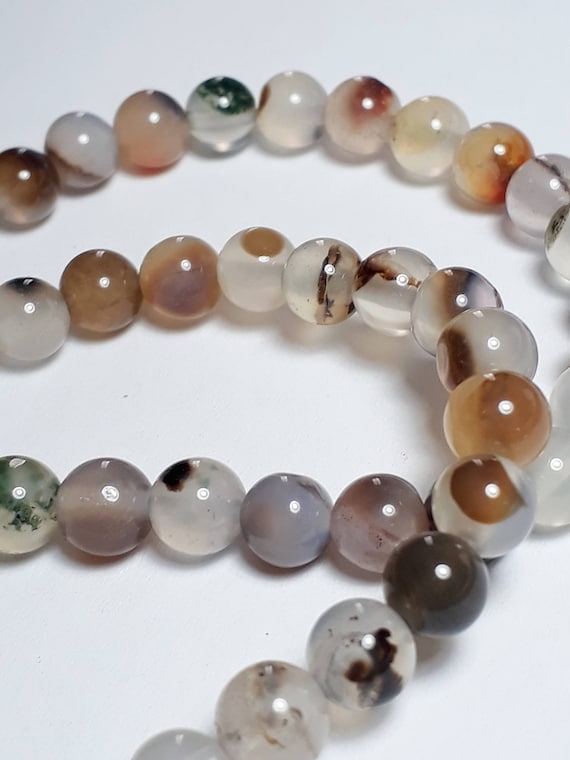 10pcs Green Dyed Agate Gemstone Beads 8mm Jewellery Supplies B37269 Grade B