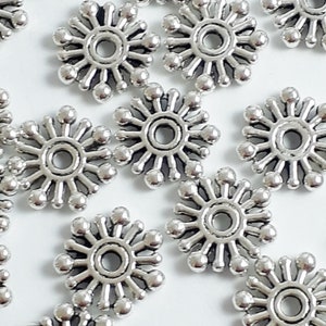25pcs Ring Spacer Beads Antique Silver 10mm - B0103692