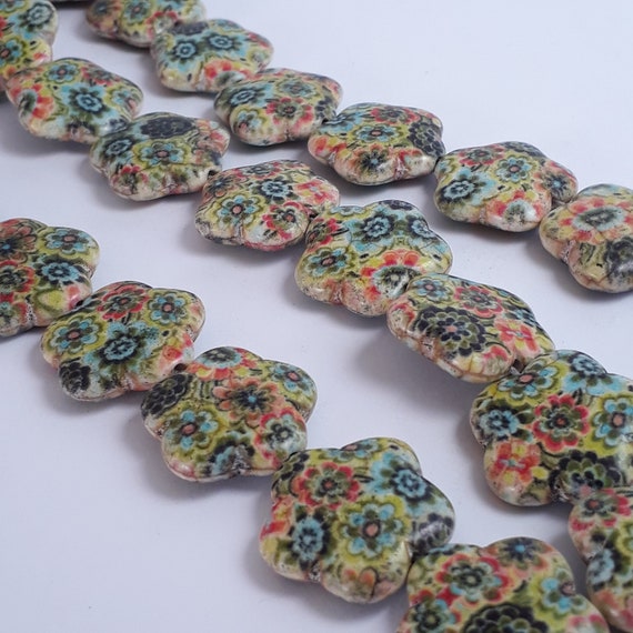 20pcs Bohemian Bright Howlite Stone Disc Beads, Grade D B18152 12mm