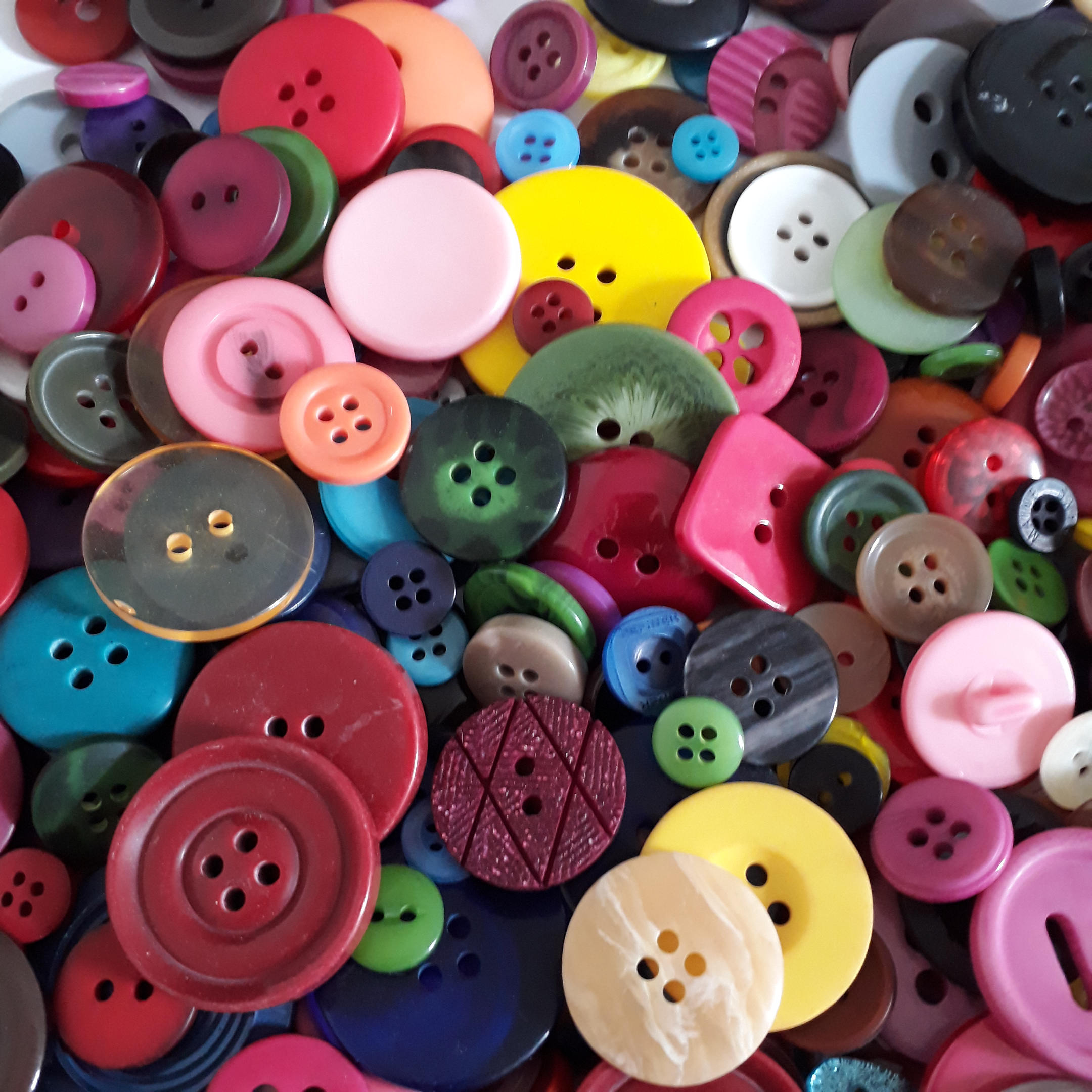 Assorted Plastic Craft Sewing Buttons 50g approx.60pcs Etsy
