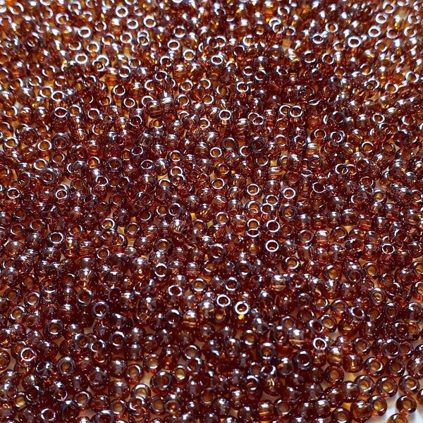 10g Transparent-Lustered Smokey Topaz TOHO Seed Beads - 11/0-114