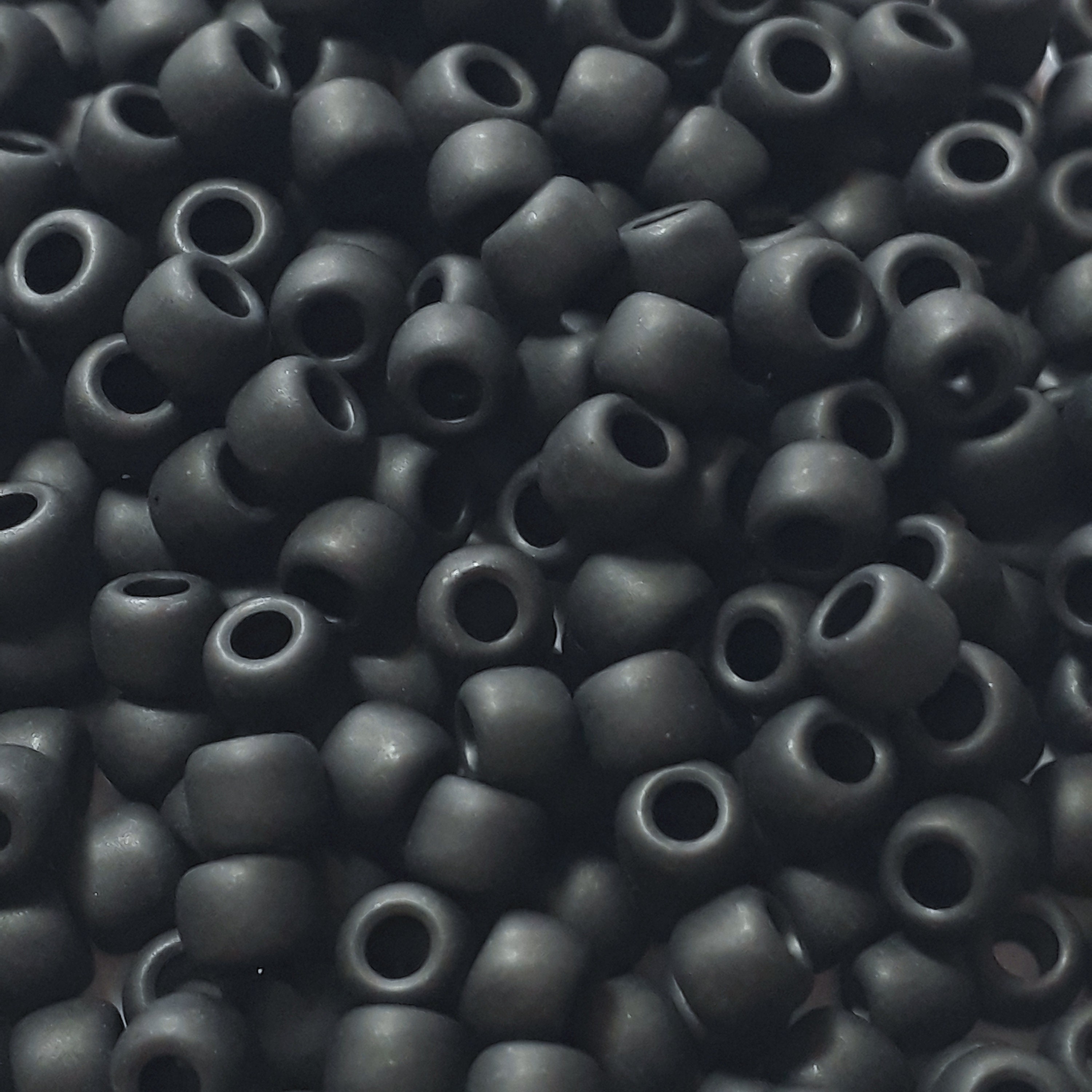 6/0 Toho Japanese Seed Beads - Jet Black Opaque #49