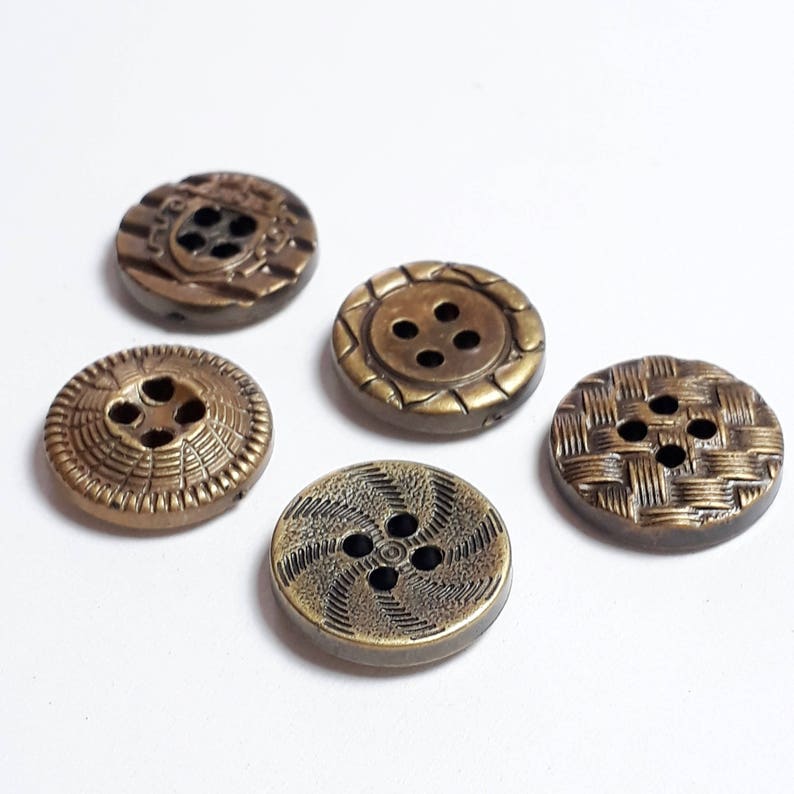 BULK 200pcs Bronze Acrylic Patterned Sewing Buttons 4 Hole Etsy