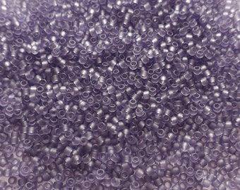 10g Transparent-Frosted Sugar Plum TOHO Seed Beads - 15/0-19F