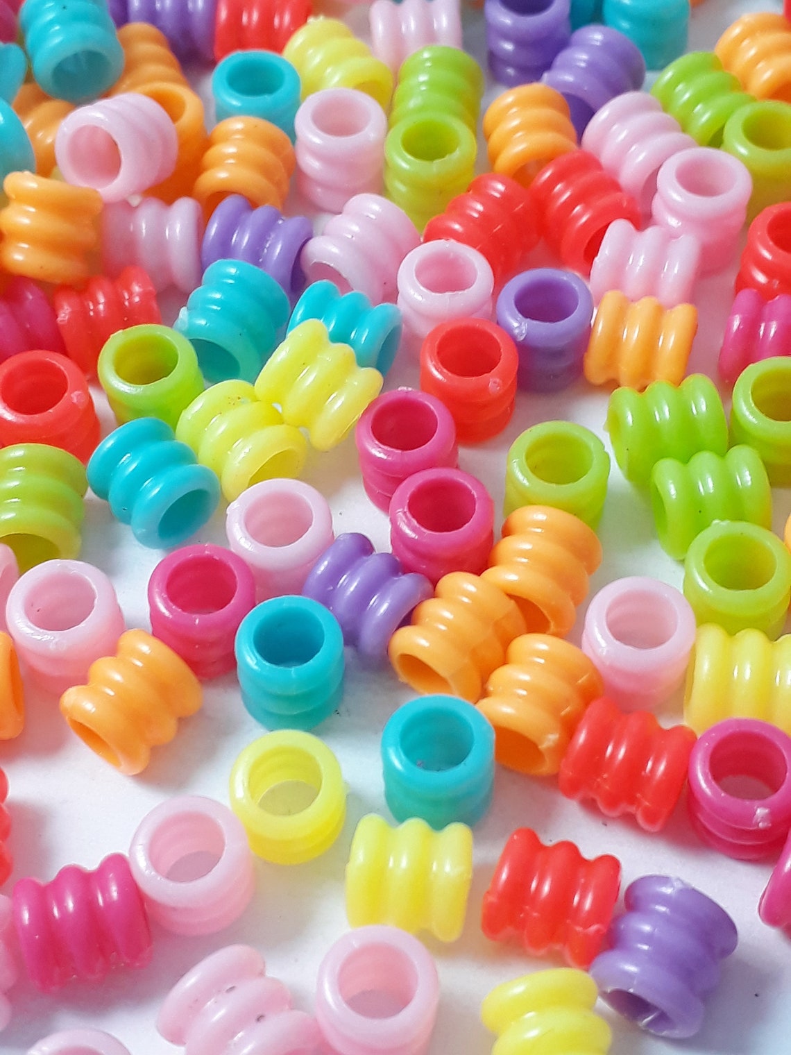 200pcs Mixed Colour Acrylic Tube Beads 7x7mm B46443 Etsy