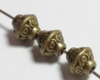 10pcs Antique Bronze Bicone Spacer Beads 6x6mm - B14499