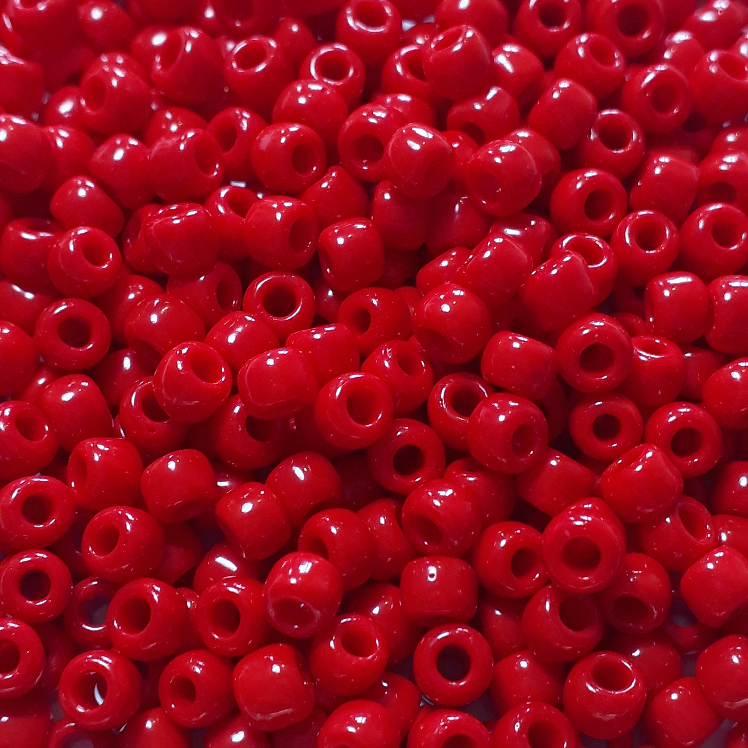 Czech Seed Beads Size 6/0 - Opaque Medium Cherry Red (Approx