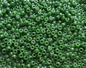 10g Opaque-Lustered Mint Green TOHO Seed Beads - 11/0-130