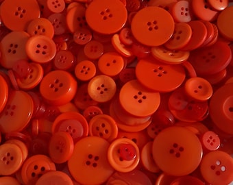 Orange Assorted Button Mix - 50g (approx. 70pcs) - CUK10