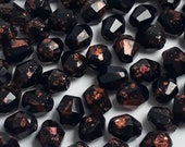 30pcs Black Copper Czech Glass Bicone Beads 5x4mm - GB263