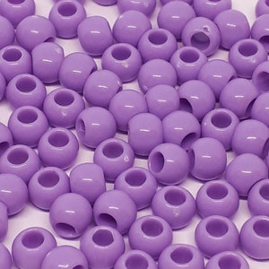 200pcs Purple Acrylic Rondelle Beads 6x5mm - B755772