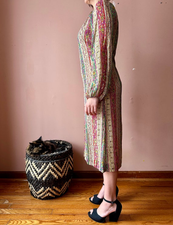Vintage 60s Dress - Nat Kaplan Couture Silk Metal… - image 9