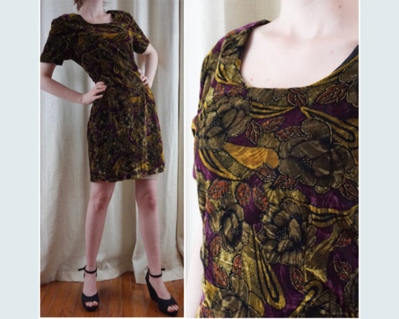 chartreuse velvet dress