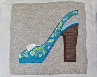 Fashionista Platform Shoe Pillow and Wall Hanging Pattern