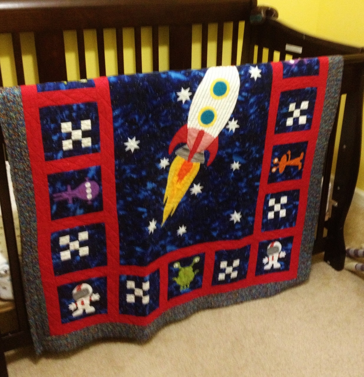 Space baby quilt hotsell