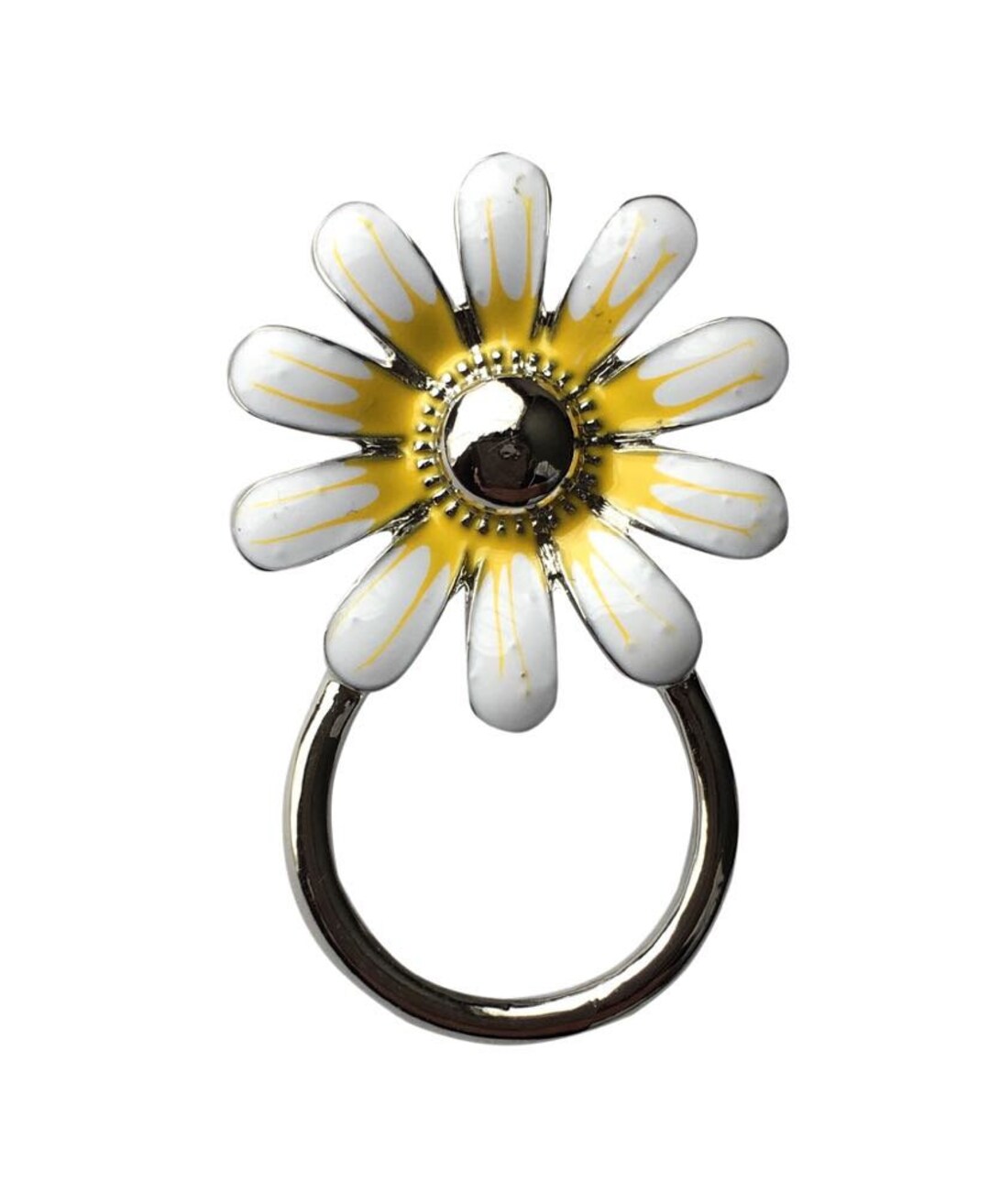 White & Yellow Flower Eye Glasses/spectacle Hanger Brooch Pin Holder Etsy