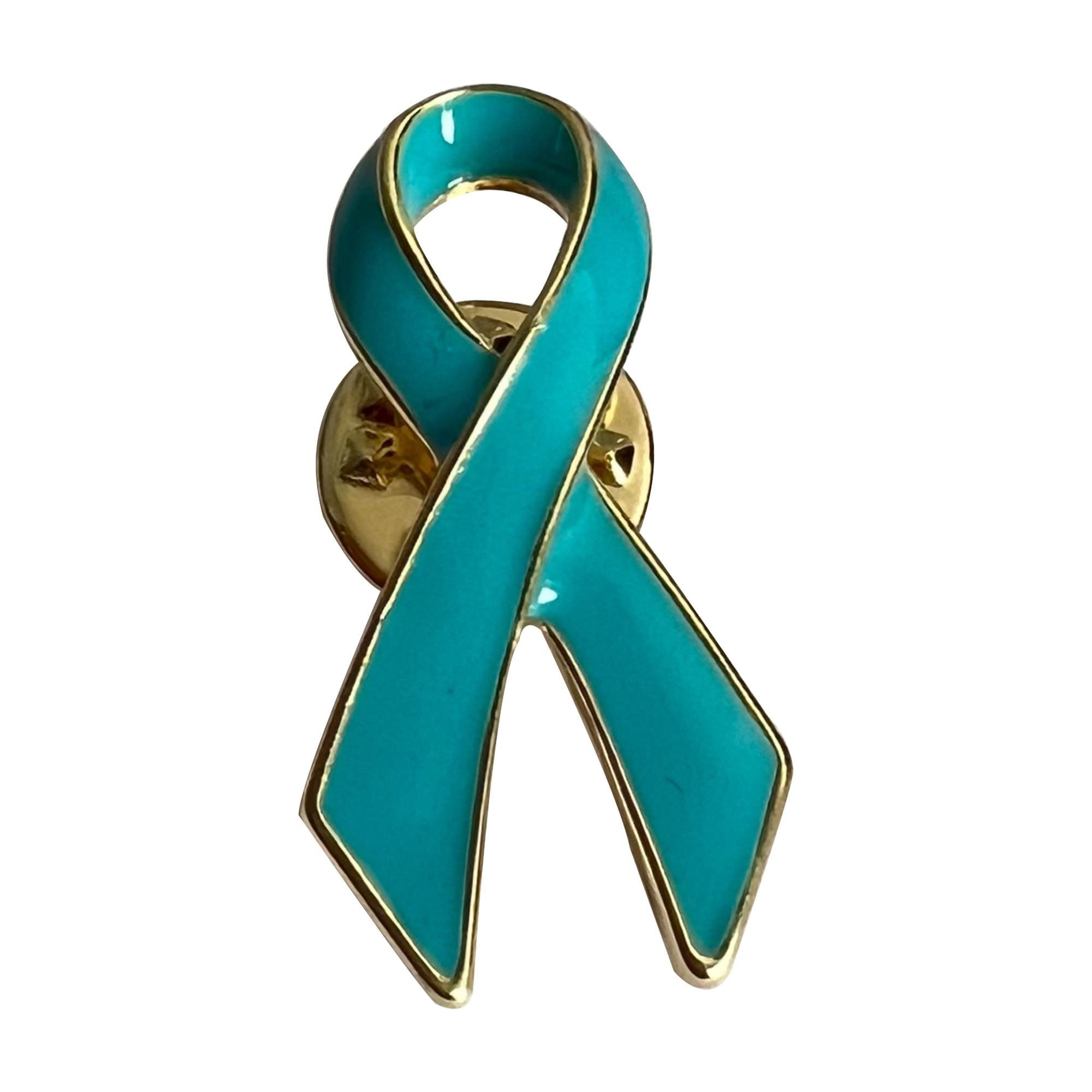 Turquoise Or Light Teal Satin Ribbon Pin-Turquoise Or Light