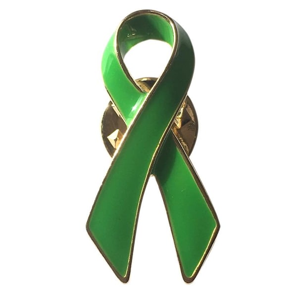Grünes Band-Anstecknadel-Bewusstsein für psychische Gesundheit
