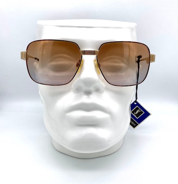 YVES SAINT LAURENT mod. 4017 Aviator vintage sung… - image 7