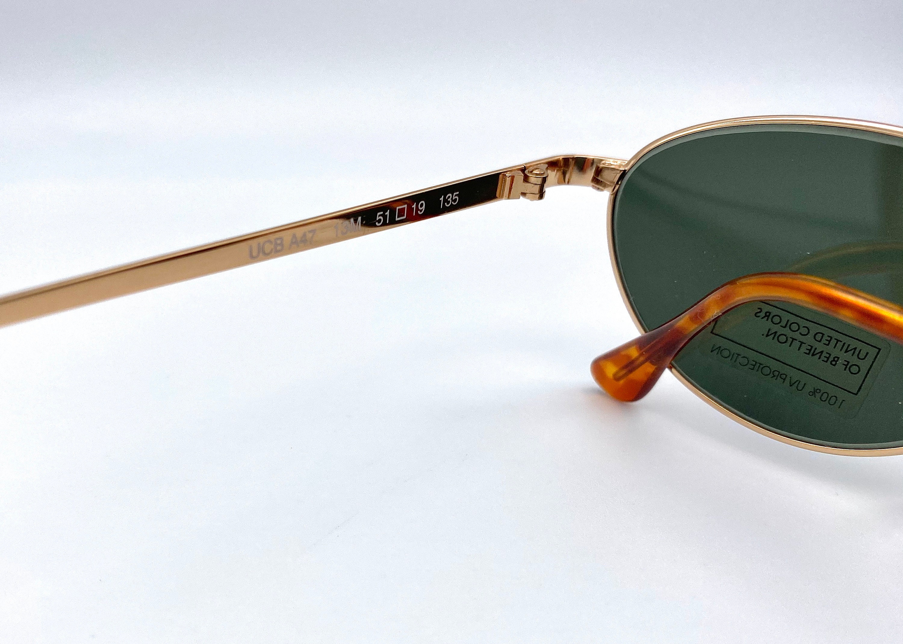 UCB A47 Cateye vintage zonnebrillen gemaakt in Italië 90'S NOS Accessoires Zonnebrillen & Eyewear Zonnebrillen United Colors of BENETTON mod 