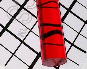 1” Diameter RED Clear Translucent Acrylic Plexiglass Lucite Rod - One Inch Diameter Round Bar