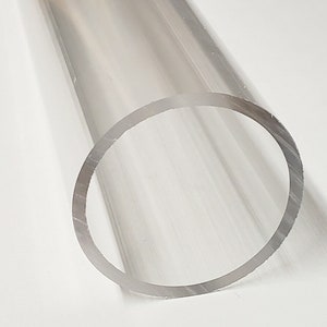 1 Piece 2” OD x 1 3/4&quot; ID Clear Acrylic Plexiglass Lucite Tube 2&quot; Diameter Multiple Lengths Available