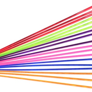 18 Rods x 6 Different Colors of 1/8” inch Diameter Clear Translucent Acrylic Plexiglass Lucite Rods Pink, Blue, Green, Purple, Amber, Red