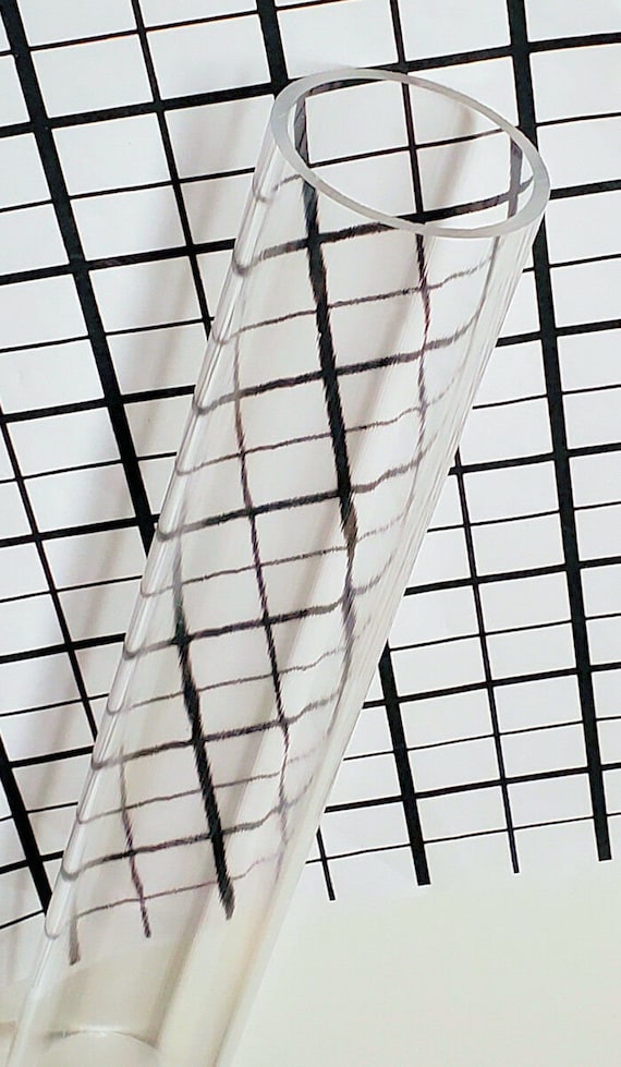 Clear Acrylic Pipe Tube - 54mm ID, 60mm OD, 10" Length For DIY Lamps, Water Cooling Projects